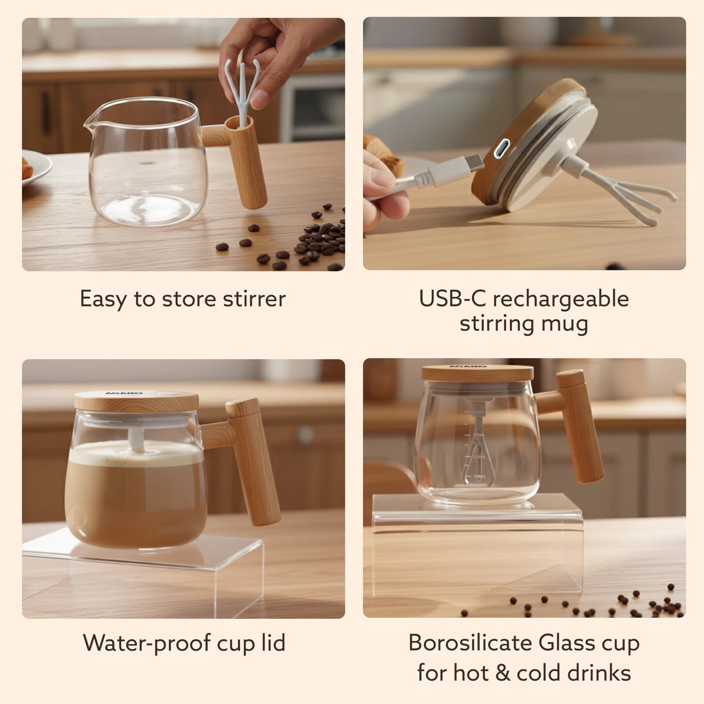 Zariva Self Stirring Recharchable Mug