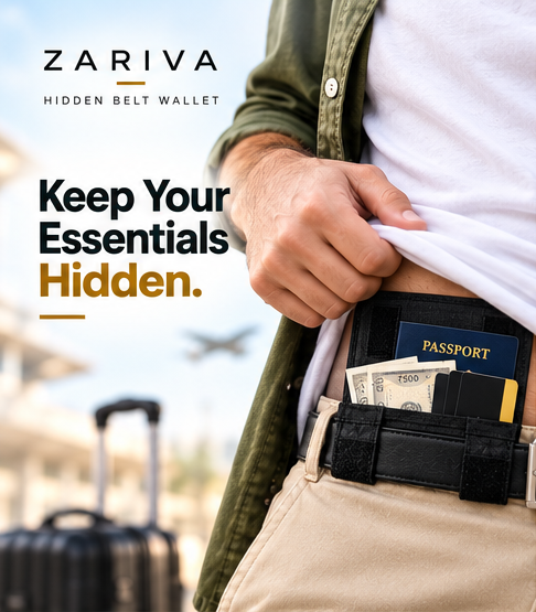 ZARIVA SafeTuck™ – Hidden Travel Wallet