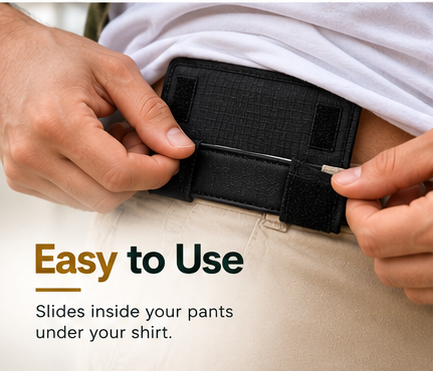 ZARIVA SafeTuck™ – Hidden Travel Wallet