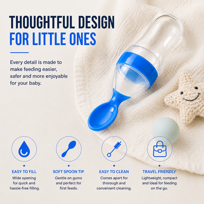 Zariva SpoonFlow™ — Premium Soft Silicone Baby Feeder