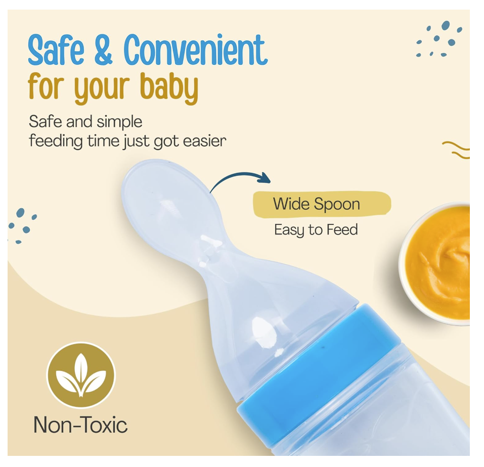 Zariva SpoonFlow™ — Premium Soft Silicone Baby Feeder
