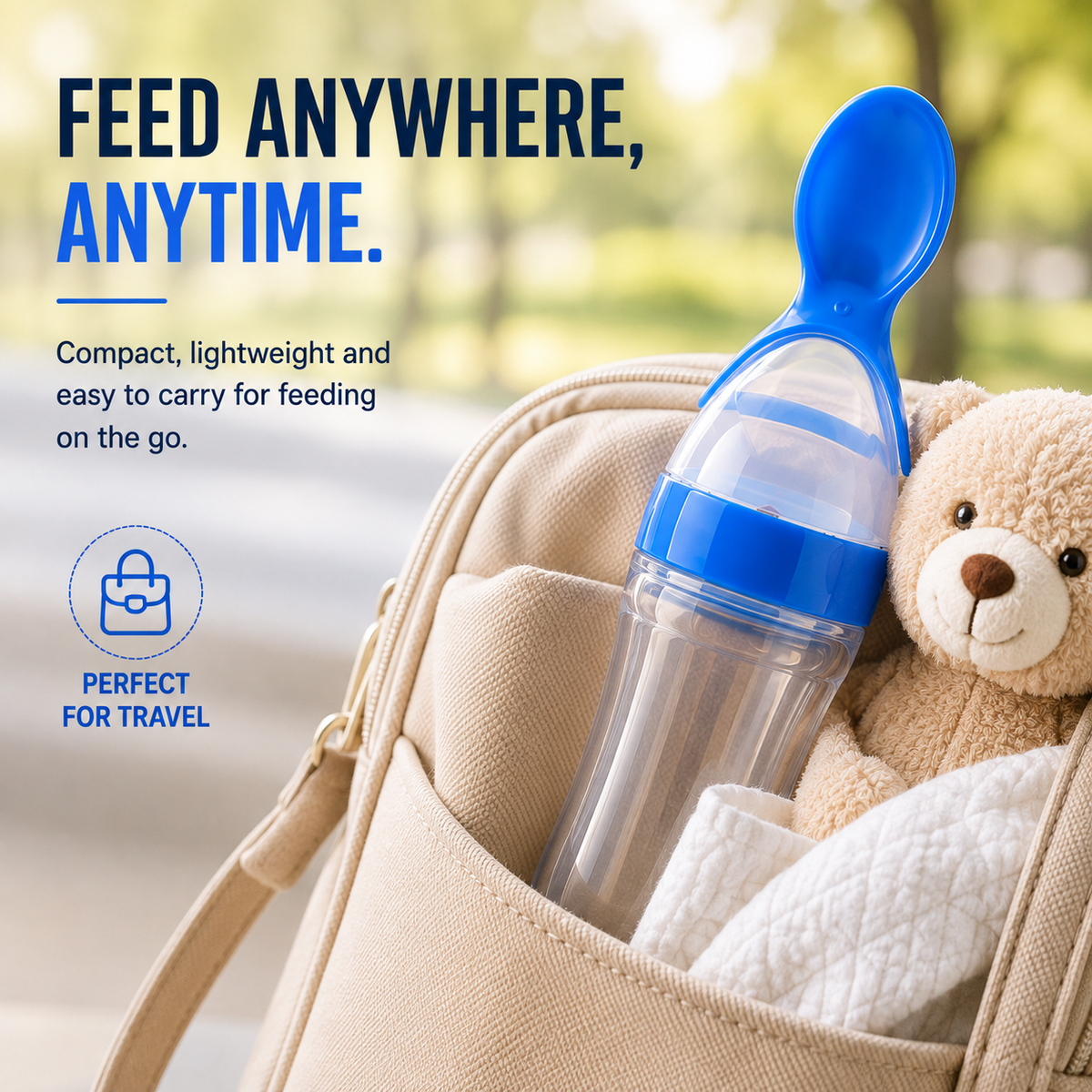 Zariva SpoonFlow™ — Premium Soft Silicone Baby Feeder