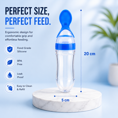 Zariva SpoonFlow™ — Premium Soft Silicone Baby Feeder