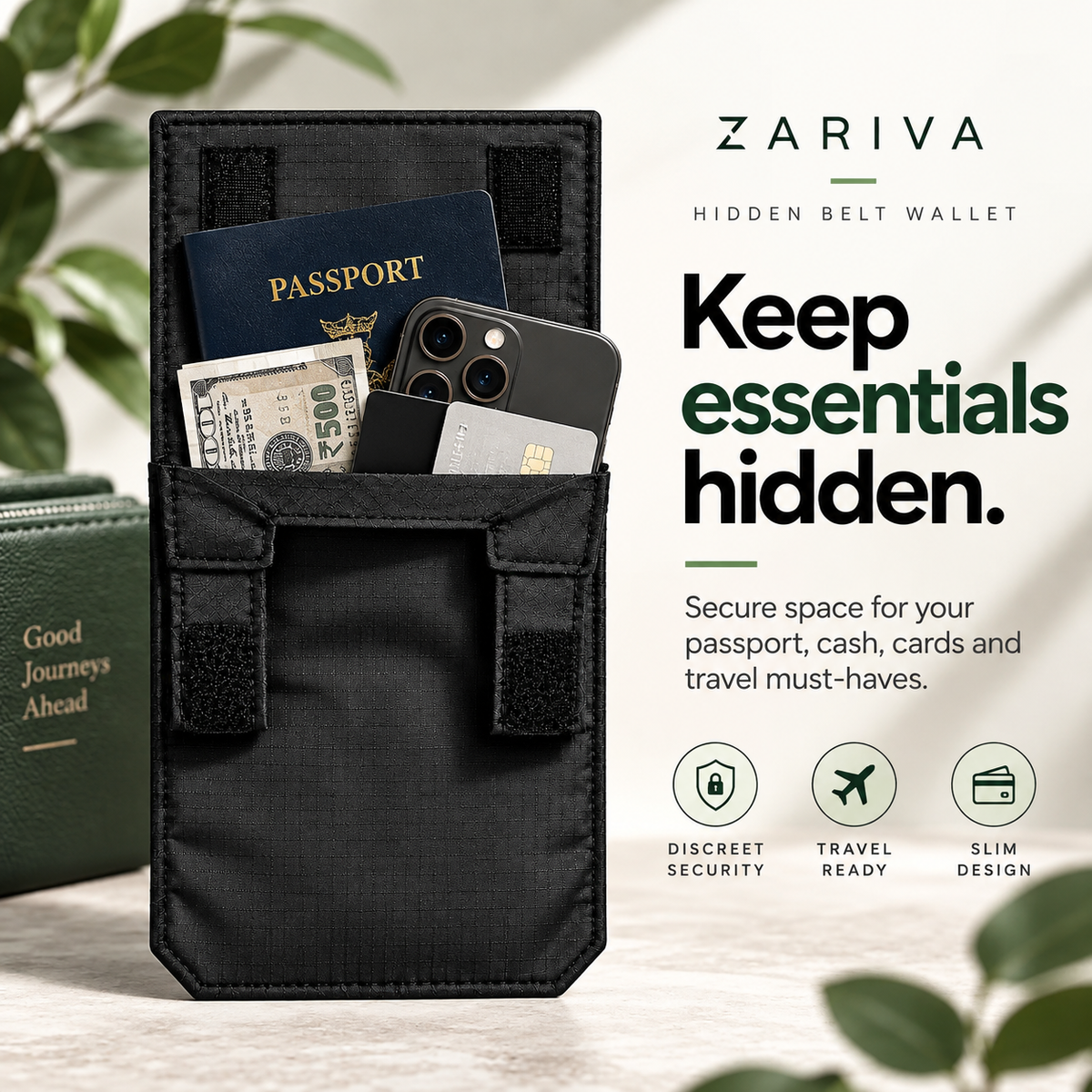 ZARIVA SafeTuck™ – Hidden Travel Wallet