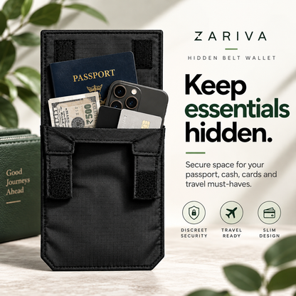 ZARIVA SafeTuck™ – Hidden Travel Wallet
