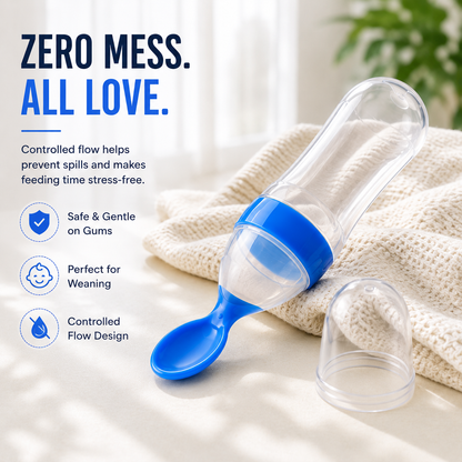 Zariva SpoonFlow™ — Premium Soft Silicone Baby Feeder
