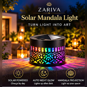 Zariva Solar Mandala™ – Decorative Wall Light
