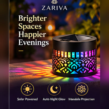 Zariva Solar Mandala™ – Decorative Wall Light