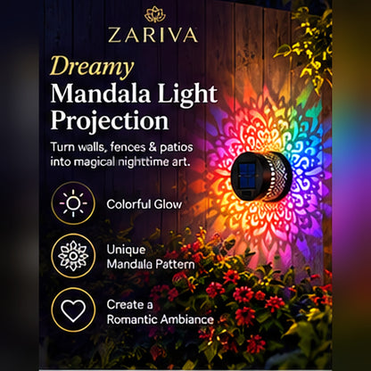 Zariva Solar Mandala™ – Decorative Wall Light