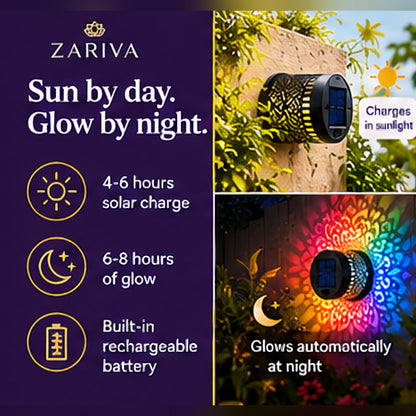 Zariva Solar Mandala™ – Decorative Wall Light