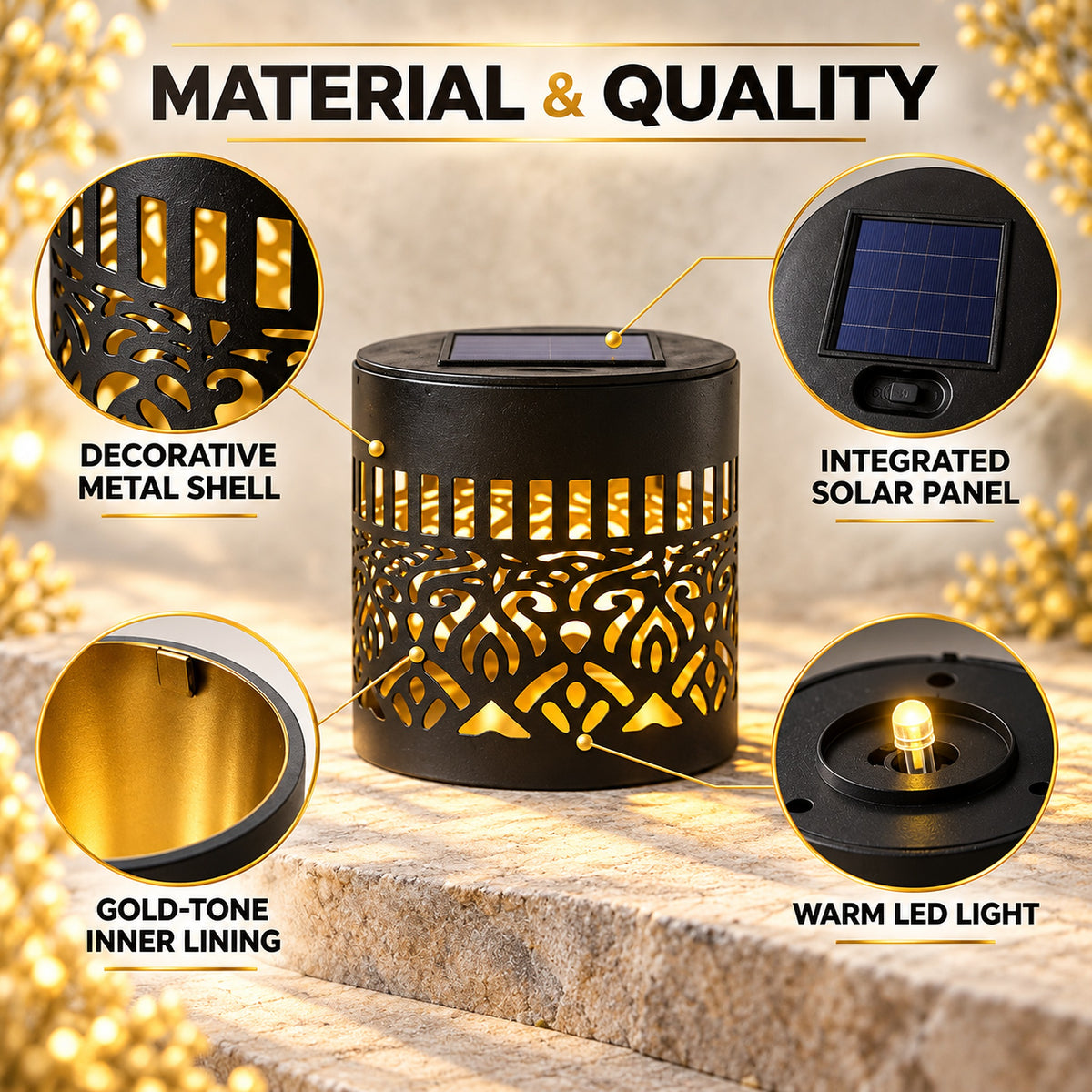 Zariva Solar Mandala™ – Decorative Wall Light